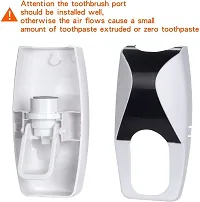 Toothbrush Holder with Cover Automatic Toothpaste Dispenser Set Dustproof-thumb3