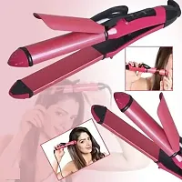 NEW NOVA HAIR STRAIGHTENER 2 IN 1 PINK COLORED BEAUTY SET FOR WOMEN MEN .-thumb3