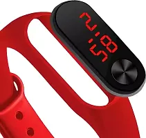 Amazing  Stylish Red Silicone Strap M2 LED Digital Watch For Kids-thumb2