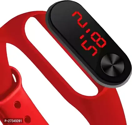 Amazing  Stylish Red Silicone Strap M2 LED Digital Watch For Kids-thumb3