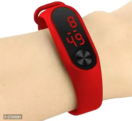 Amazing  Stylish Red Silicone Strap M2 LED Digital Watch For Kids-thumb4