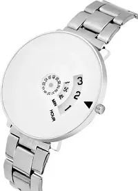 Trending Analog Watch - For Men PAIDU White Dial Stainless Steel strap chain Analog Watch-thumb2