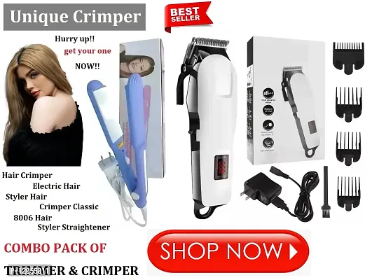 THE PROFESSIONAL 9119 TRIMMER (1 PIECE)   8006 STRAIGHTENER (1 PIECE) COMBO PACK WITH MULTI COLOR-thumb0