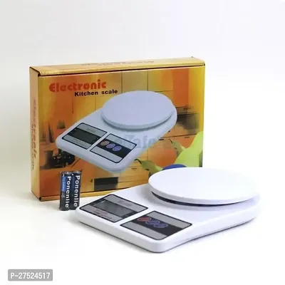 Generic Electronic Kitchen Digital Weighing Scale, Multipurpose (White, 10 Kg) Capacity Scale