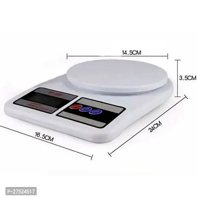 Generic Electronic Kitchen Digital Weighing Scale, Multipurpose (White, 10 Kg) Capacity Scale-thumb3