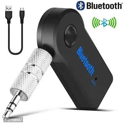 Car Bluetooth Wireless Music Receiver  Adapter 3.5mm Aux Best Quality (Black)