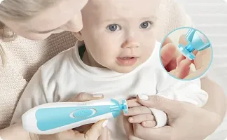 New Baby Nail File Electric || Baby Nail Trimmer with 6 Grinding Heads Safe for Newborn Baby Baby Nail Clippers-thumb1