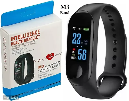 Trending Fitness M3 SMART BAND MY DEVICE MY LIFE  Intelligence Health Bracelet (Black Strap, Size : FREE)-thumb0