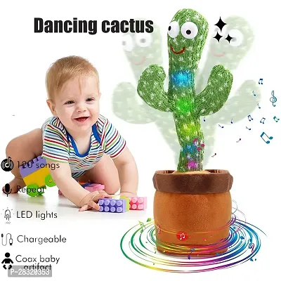 Recording Dancing Cactus Plush Kids Toy Gift Singing Moving Spining Party Decor Led Lights-thumb0