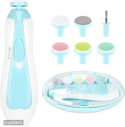 Baby Nail Trimmer with 6 Grinding Heads Safe for Newborn Baby with Light