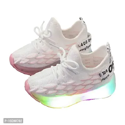 Buy Hopscotch Baby Girls 100 Crepe Lace Up LED Sneakers in Pink