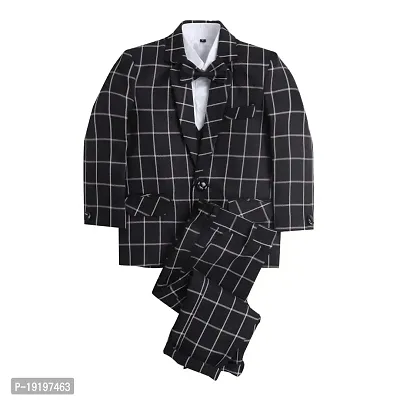 Buy Hopscotch Jeet Ethnic Baby Boys Silk Blend And Cotton Coat With Shirt Waistcoat Bow And Pant Set In Black Color Online In India At Discounted Prices