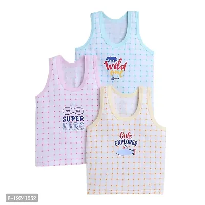 Buy Hopscotch Baby Boys Cotton All over Print Vests Pack Of 3 In Multi Color For Ages 18 24 Months cum 4337764 Online In India At Discounted Prices