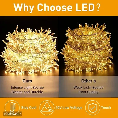 Gesto Warm White Led Serial String Lights ndash; Waterproof Copper Wire Golden Lights for Home Decoration | Yellow Light for Diwali Decoration,Lights for Balcony...-thumb0