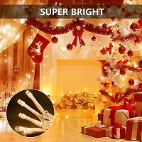 Gesto Warm White Led Serial String Lights ndash; Waterproof Copper Wire Golden Lights for Home Decoration | Yellow Light for Diwali Decoration,Lights for Balcony...-thumb1