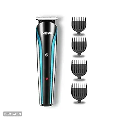 Nova NHT 1073 Battery Powered USB Rechargeable and Cordless: 60 Minutes Runtime Professional Hair Clipper for Men, Blue-thumb0