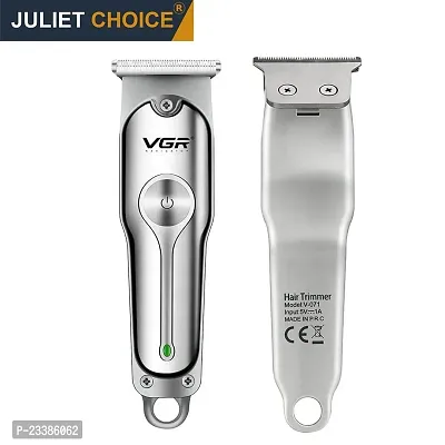 VGR V-071 Cordless Professional Hair Clipper Runtime: 120 Min Trimmer For Men With 3 Guide Combs (Silver) Standard, 1 Count-thumb5