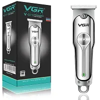 VGR V-071 Cordless Professional Hair Clipper Runtime: 120 Min Trimmer For Men With 3 Guide Combs (Silver) Standard, 1 Count-thumb1