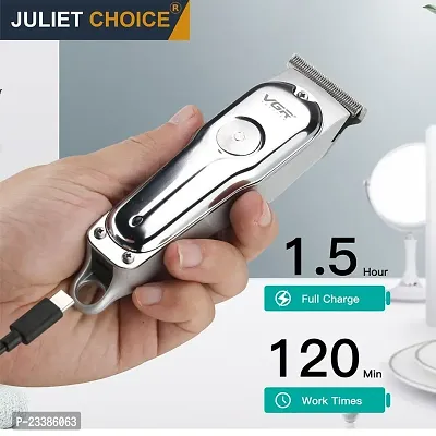 VGR V-071 Cordless Professional Hair Clipper Runtime: 120 Min Trimmer For Men With 3 Guide Combs (Silver) Standard, 1 Count-thumb4
