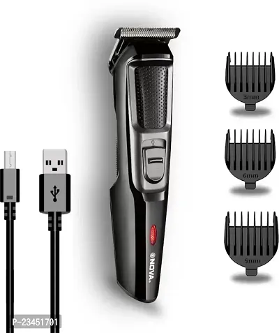 NOVA NHT 1074 USB Trimmer 30 min Runtime 4 Length Settings  (Black, Silver)-thumb0