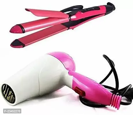 2 in 1 Combo of Hair Straightener and Curler and Dryer for Women Hair Styler