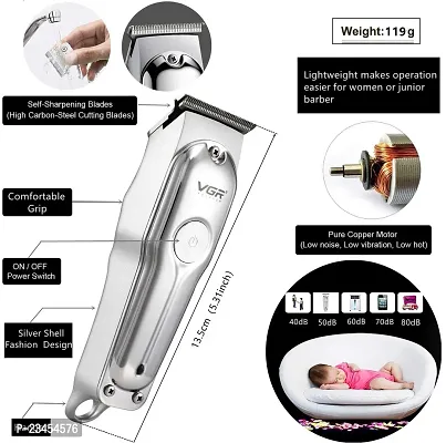 VGR 071 Hair Clipper Beard Trimmer Kit for Men Cordless Hair Mustache Trimmer Hair Cutting Groomer Kit Precision Trimmer Waterproof USB Rechargeable 6 in 1, Multicolor