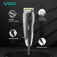VGR V-127 Professional Hair Clipper Powerful DC Motor Stainless steel blade 8 Guide Combs 2m Cable Taper Lever Trimming Range: 0.9mm to 20mm Corded complete hair cutting set with 2 Combs  1 Scissor-thumb2