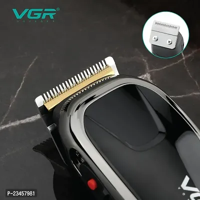 VGR V-127 Professional Hair Clipper Powerful DC Motor Stainless steel blade 8 Guide Combs 2m Cable Taper Lever Trimming Range: 0.9mm to 20mm Corded complete hair cutting set with 2 Combs  1 Scissor-thumb5