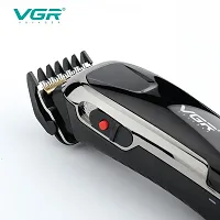 VGR V-127 Professional Hair Clipper Powerful DC Motor Stainless steel blade 8 Guide Combs 2m Cable Taper Lever Trimming Range: 0.9mm to 20mm Corded complete hair cutting set with 2 Combs  1 Scissor-thumb1
