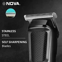 Nova NHT 1076 Cordless: 30 Minutes Runtime Trimmer for Men (Black)-thumb2