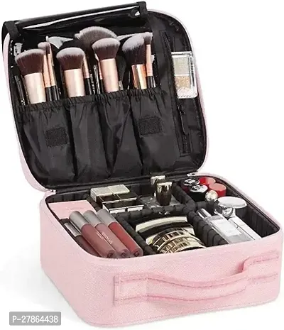 INOVERA (LABEL) Nylon Professional Cosmetic Makeup Kit Storage Organizer Travel-thumb0