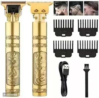 Vintage -T9 Metal Hair Cutting Trimmer For Men A1 USB charging Trimmer 60 min Runtime 1 Length Settings (Gold)-thumb0
