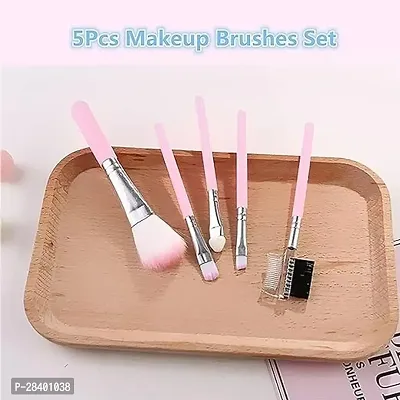 Synthetic Bristle Makeup Brush Set, 5 Piece-thumb0