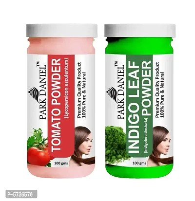 Tomato Powder And Indigo Leaf Powder -Pack   of 2 Jars (100 grams Each)-thumb0