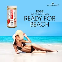 Natural Rose Fragrance Hair Removal Powder- For Easy Hair Removal Of Underarms, Hand, Legs And Bikini Line(Three in one Use)(150gm) Combo PackOf 2 JarsOf 150gm (300gm)-thumb3