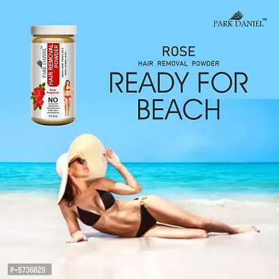 Natural Rose Fragrance Hair Removal Powder- For Easy Hair Removal Of Underarms, Hand, Legs And Bikini Line(Three in one Use)(150gm) Combo PackOf 2 JarsOf 150gm (300gm)-thumb4