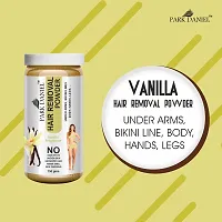 Natural Vanilla Fragrance Hair Removal Powder- For Easy Hair Removal Of Underarms, Hand, Legs And Bikini Line(Three in one Use) Combo PackOf 3 JarsOf 150gm (450gm)-thumb1