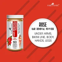 Natural Rose Fragrance Hair Removal Powder- For Easy Hair Removal Of Underarms, Hand, Legs And Bikini Line(Three in one Use) Combo PackOf 3 JarsOf 150gm (450gm)-thumb1