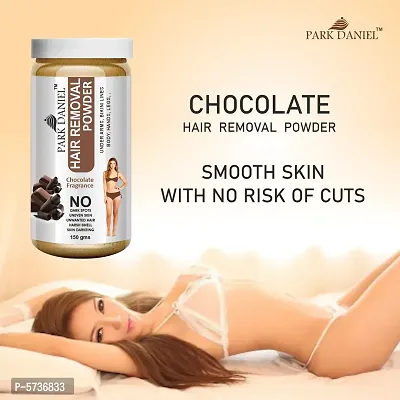 Natural Chocolate Fragrance Hair Removal Powder- For Easy Hair Removal Of Underarms, Hand, Legs And Bikini Line(Three in one Use) Combo PackOf 3 JarsOf 150gm (450gm)-thumb4