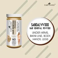 Natural Sandalwood Fragrance Hair Removal Powder- For Easy Hair Removal Of Underarms, Hand, Legs And Bikini Line(Three in one Use) Combo PackOf 3 JarsOf 150gm (450gm)-thumb1