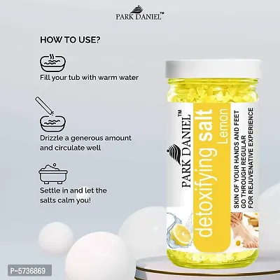 Premium Lemon Bath Salt- For Antioxidant And Skin Lightening -Pedicure And Manicure Salt Combo Pack Of 3 Jars of 200 gms(600 gms)-thumb5