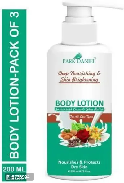 Skin Whitening And Brightening Body Lotion Combo pack of 3 Bottles of 200 ml(600 ml)