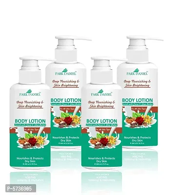 Skin Whitening And Brightening Body Lotion Combo pack of 4 Bottles of 200 ml(800 ml)