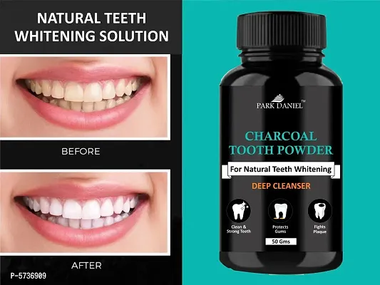 Charcoal Teeth Whitening Powder -Naturally Whiten Teeth, Removes Stains And Removes Bad Breath (50 Gms)-thumb2