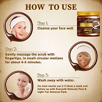 Premium Chocolate Facial Scrub- Vitamin E And Sunscreen Effect For Deep Cleansing, Pigmentation Removal, Softening And Smoothening Combo Pack Of 3 Jars of 200 ml(600 ml)-thumb1