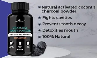 CharcoalTeeth Whitening Powder -Naturally Whiten Teeth, Removes Stains And Removes Bad Breath Combo Pack Of 3 Jars of 50 gms(150 gms)-thumb2