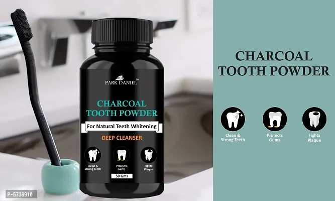 Charcoal Teeth Whitening Powder -Naturally Whiten Teeth, Removes Stains And Removes Bad Breath Combo Pack Of 2 Jars of 50 gms(100 gms)-thumb5