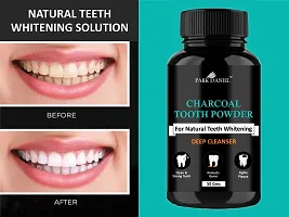 CharcoalTeeth Whitening Powder -Naturally Whiten Teeth, Removes Stains And Removes Bad Breath Combo Pack Of 3 Jars of 50 gms(150 gms)-thumb1