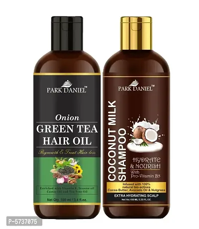Green Tea Oil And Coconut Shampoo Combo Pack Of 2 bottle of 100 ml(200 ml)-thumb0
