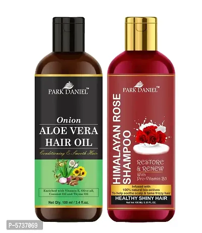Aloe Vera Oil And Rose Shampoo Combo Pack Of 2 bottle of 100 ml(200 ml)